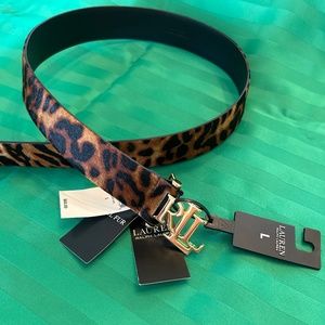 New with tags Lauren Ralph Lauren animal print belt